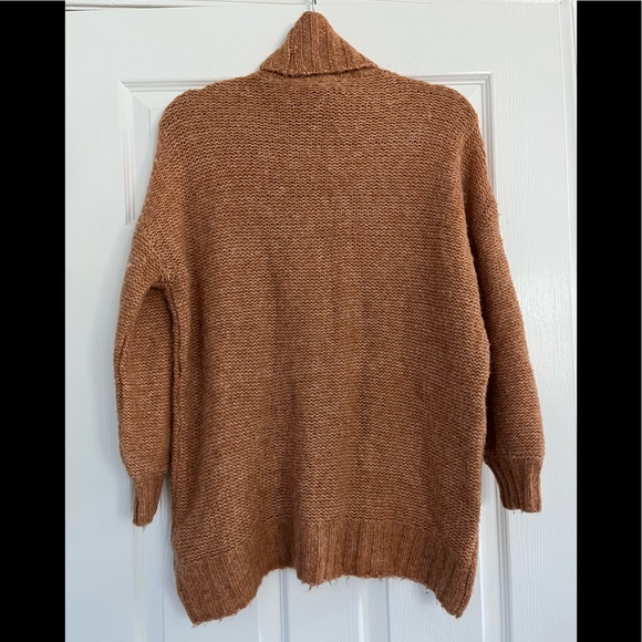 Aerie Cable Knit Turtleneck Sweater Orange, Women’s Size XS - Picture 3 of 4